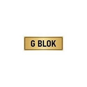 Özarslan Dizayn Departman Kapı İsimliği G Blok 7x20 cm Gümüş Renk Metal Yönlendirme Levhası