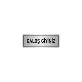 Özarslan Dizayn Departman Kapı İsimliği Galoş Giyiniz 10x20 cm Gümüş Renk Metal Yönlendirme Levhası
