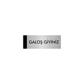 Özarslan Dizayn Departman Kapı İsimliği Galoş Giyiniz 10x20 cm Gümüş Renk Metal Yönlendirme Levhası