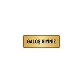 Özarslan Dizayn Departman Kapı İsimliği Galoş Giyiniz 5x20 cm Altın Renk Metal Yönlendirme Levhası