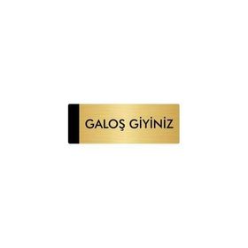 Özarslan Dizayn Departman Kapı İsimliği Galoş Giyiniz 5x20 cm Altın Renk Metal Yönlendirme Levhası