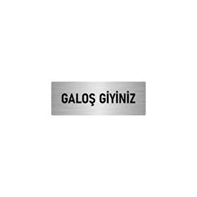 Özarslan Dizayn Departman Kapı İsimliği Galoş Giyiniz 5x20 cm Gümüş Renk Metal Yönlendirme Levhası