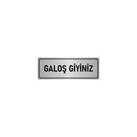 Özarslan Dizayn Departman Kapı İsimliği Galoş Giyiniz 5x20 cm Gümüş Renk Metal Yönlendirme Levhası