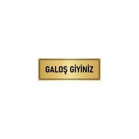Özarslan Dizayn Departman Kapı İsimliği Galoş Giyiniz 7x20 cm Altın Renk Metal Yönlendirme Levhası