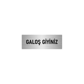 Özarslan Dizayn Departman Kapı İsimliği Galoş Giyiniz 7x20 cm Gümüş Renk Metal Yönlendirme Levhası