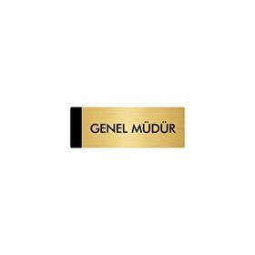 Özarslan Dizayn Departman Kapı İsimliği Genel Müdür 10x20 cm Altın Renk Metal Yönlendirme Levhası