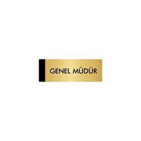 Özarslan Dizayn Departman Kapı İsimliği Genel Müdür 5x20 cm Altın Renk Metal Yönlendirme Levhası