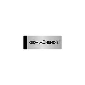 Özarslan Dizayn Departman Kapı İsimliği Gıda Mühendisi 5x20 cm Gümüş Renk Metal Yönlendirme Levhası