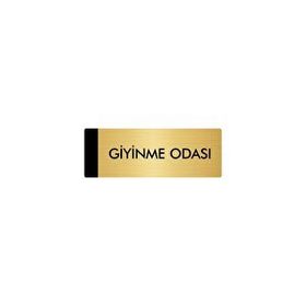 Özarslan Dizayn Departman Kapı İsimliği Giyinme Odası 10x20 cm Altın Renk Metal Yönlendirme Levhası