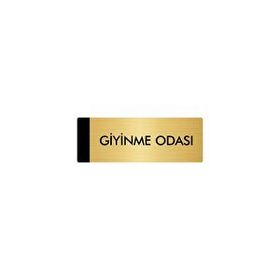 Özarslan Dizayn Departman Kapı İsimliği Giyinme Odası 5x20 cm Altın Renk Metal Yönlendirme Levhası