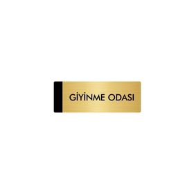 Özarslan Dizayn Departman Kapı İsimliği Giyinme Odası 5x20 cm Altın Renk Metal Yönlendirme Levhası