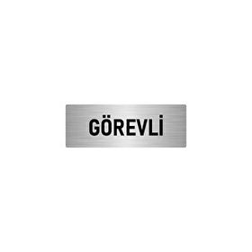 Özarslan Dizayn Departman Kapı İsimliği Görevli 10x20 cm Gümüş Renk Metal Yönlendirme Levhası