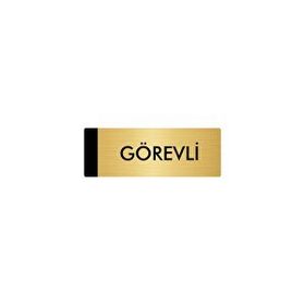 Özarslan Dizayn Departman Kapı İsimliği Görevli 5x20 cm Altın Renk Metal Yönlendirme Levhası