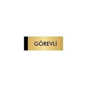 Özarslan Dizayn Departman Kapı İsimliği Görevli 7x20 cm Altın Renk Metal Yönlendirme Levhası