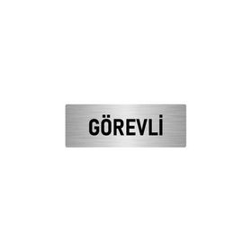 Özarslan Dizayn Departman Kapı İsimliği Görevli 7x20 cm Gümüş Renk Metal Yönlendirme Levhası