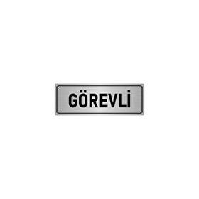 Özarslan Dizayn Departman Kapı İsimliği Görevli 7x20 cm Gümüş Renk Metal Yönlendirme Levhası