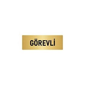 Özarslan Dizayn Departman Kapı İsimliği Görevli Odası 5x20 cm Altın Renk Metal Yönlendirme Levhası