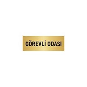 Özarslan Dizayn Departman Kapı İsimliği Görevli Odası 7x20 cm Altın Renk Metal Yönlendirme Levhası