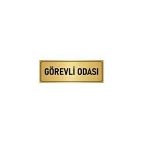 Özarslan Dizayn Departman Kapı İsimliği Görevli Odası 7x20 cm Altın Renk Metal Yönlendirme Levhası