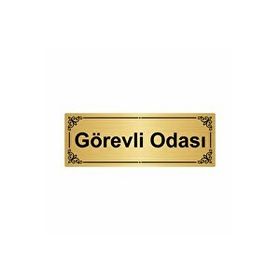 Özarslan Dizayn Departman Kapı İsimliği Görevli Odası 7x20 cm Altın Renk Metal Yönlendirme Levhası