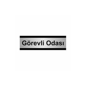 Özarslan Dizayn Departman Kapı İsimliği Görevli Odası 7x20 cm Gümüş Renk Metal Yönlendirme Levhası