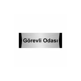 Özarslan Dizayn Departman Kapı İsimliği Görevli Odası 7x20 cm Gümüş Renk Metal Yönlendirme Levhası