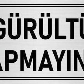 Özarslan Dizayn Departman Kapı İsimliği Gürültü Yapmayınız 7x20 cm Gümüş Renk Metal Yönlendirme Levhası