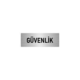 Özarslan Dizayn Departman Kapı İsimliği Güvenlik 5x20 cm Gümüş Renk Metal Yönlendirme Levhası