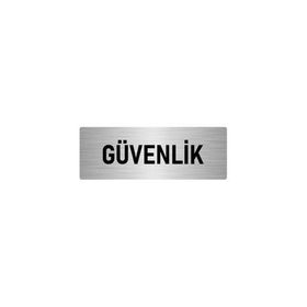 Özarslan Dizayn Departman Kapı İsimliği Güvenlik 7x20 cm Gümüş Renk Metal Yönlendirme Levhası