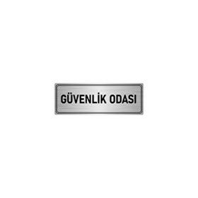 Özarslan Dizayn Departman Kapı İsimliği Güvenlik Odası 10x20 cm Gümüş Renk Metal Yönlendirme Levhası
