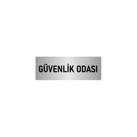 Özarslan Dizayn Departman Kapı İsimliği Güvenlik Odası 7x20 cm Gümüş Renk Metal Yönlendirme Levhası