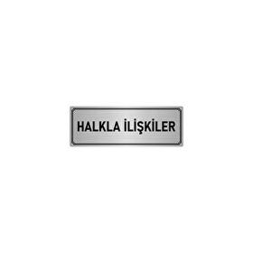 Özarslan Dizayn Departman Kapı İsimliği Halkla İlişkiler 10x20 cm Gümüş Renk Metal Yönlendirme Levhası
