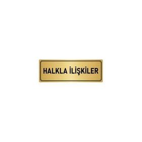 Özarslan Dizayn Departman Kapı İsimliği Halkla İlişkiler 5x20 cm Altın Renk Metal Yönlendirme Levhası