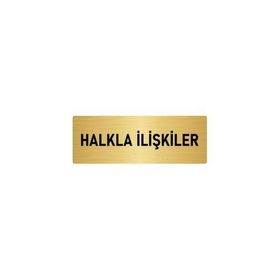 Özarslan Dizayn Departman Kapı İsimliği Halkla İlişkiler 5x20 cm Altın Renk Metal Yönlendirme Levhası