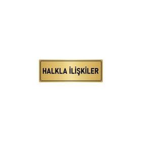 Özarslan Dizayn Departman Kapı İsimliği Halkla İlişkiler 5x20 cm Altın Renk Metal Yönlendirme Levhası