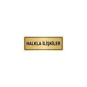 Özarslan Dizayn Departman Kapı İsimliği Halkla İlişkiler 5x20 cm Altın Renk Metal Yönlendirme Levhası