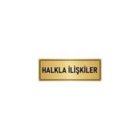 Özarslan Dizayn Departman Kapı İsimliği Halkla İlişkiler 5x20 cm Altın Renk Metal Yönlendirme Levhası