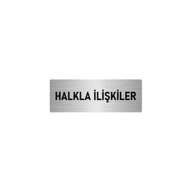Özarslan Dizayn Departman Kapı İsimliği Halkla İlişkiler 5x20 cm Gümüş Renk Metal Yönlendirme Levhası