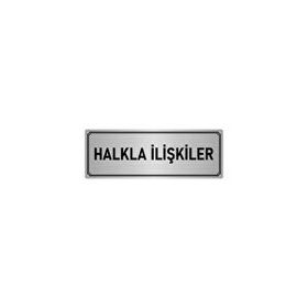 Özarslan Dizayn Departman Kapı İsimliği Halkla İlişkiler 5x20 cm Gümüş Renk Metal Yönlendirme Levhası