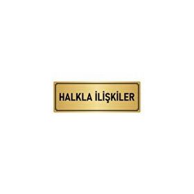 Özarslan Dizayn Departman Kapı İsimliği Halkla İlişkiler 7x20 cm Altın Renk Metal Yönlendirme Levhası