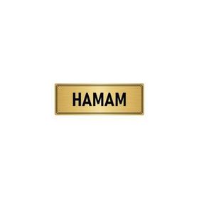 Özarslan Dizayn Departman Kapı İsimliği Hamam 5x20 cm Altın Renk Metal Yönlendirme Levhası