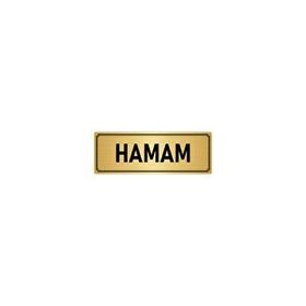 Özarslan Dizayn Departman Kapı İsimliği Hamam 5x20 cm Altın Renk Metal Yönlendirme Levhası