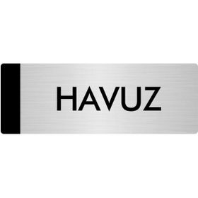 Özarslan Dizayn Departman Kapı İsimliği Havuz 10x20 cm Gümüş Renk Metal Yönlendirme Levhası