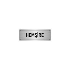 Özarslan Dizayn Departman Kapı İsimliği Hemşire Odası 5x20 cm Gümüş Renk Metal Yönlendirme Levhası