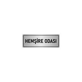 Özarslan Dizayn Departman Kapı İsimliği Hemşire Odası 7x20 cm Gümüş Renk Metal Yönlendirme Levhası