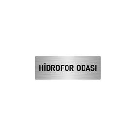 Özarslan Dizayn Departman Kapı İsimliği Hidrofor Odası 10x20 cm Gümüş Renk Metal Yönlendirme Levhası