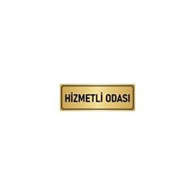 Özarslan Dizayn Departman Kapı İsimliği Hizmetli Odası 10x20 cm Altın Renk Metal Yönlendirme Levhası
