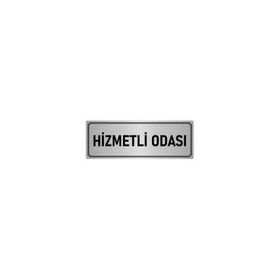 Özarslan Dizayn Departman Kapı İsimliği Hizmetli Odası 10x20 cm Gümüş Renk Metal Yönlendirme Levhası