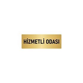 Özarslan Dizayn Departman Kapı İsimliği Hizmetli Odası 5x20 cm Altın Renk Metal Yönlendirme Levhası