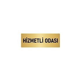 Özarslan Dizayn Departman Kapı İsimliği Hizmetli Odası 7x20 cm Altın Renk Metal Yönlendirme Levhası